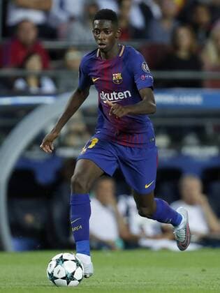 Ousmane Dembele of FC Barcelona Barca during the UEFA Champions League group D match between FC Barcelona and Juventus FC on September 12, 2017 at the Camp Nou stadium in Barcelona, Spain. UEFA Champions League 2017 2018 xVIxVIxImagesx xMauricexvanxSteenxIVx 8732150