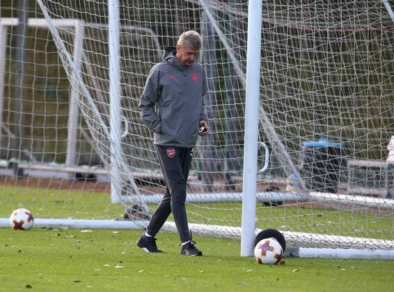 September 13, 2017 - London, England, United Kingdom - Arsenal manager Arsene Wenger during a Arsenal training session ahead of the UEFA Europa League Group H match against 1. FC KoÂ¶ln at Arsenal training centre , London Colney on 13 Sep 2017 St.Albans, England Arsenal Training  - ZUMAn230 20170913_zaa_n230_040 Copyright: xKieranxGalvinx