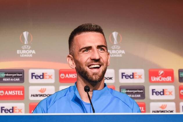 Football men 2017 18 UEFA Euro League Hertha BSC Press conference Vedad Ibisevic No 19 Hertha BSC 13 09 17 Copyright: xMichaelxHundtx xMatthiasxKochx
