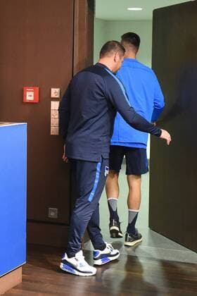 Football men 2017 18 UEFA Euro League Hertha BSC Press conference Head coach Pal Dardai Hertha BSC Vedad Ibisevic No 19 Hertha BSC 13 09 17 Copyright: xMichaelxHundtx xMatthiasxKochx