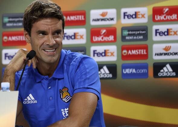 Real Sociedad s Spanish player Xabi Prieto during a press conference PK Pressekonferenz held at Anoeta stadium in San Sebastian, Basque Country, northern Spain, 13 September 2017. Real Sociedad will face Norwegian Rosemborg in a Europa League soccer match the upcoming 14 September. REAL SOCIEDAD PRESS CONFERENCE !ACHTUNG: NUR REDAKTIONELLE NUTZUNG!  Copyright: xJavierxEtxezarretax GRA320 20170913-636409177403813546