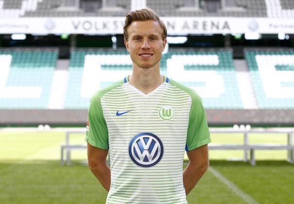 Yannick Gerhardt 13 Wolfsburg Sports Football Football DFL First 1 Bundesliga men Season 2017 2018 13 09 2017 VfL Wolfsburg Portrait session Kader Portrait presentation Presentation Press call