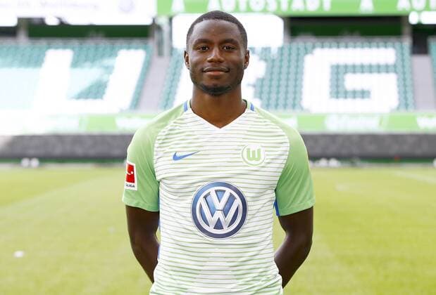Paul Georges Ntep 7 Wolfsburg Sports Football Football DFL First 1 Bundesliga men Season 2017 2018 13 09 2017 VfL Wolfsburg Portrait session Kader Portrait presentation Presentation Press call