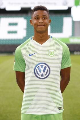 Ohis Felix UDUOKHAI 17 Wolfsburg Sports Football Football DFL First 1 Bundesliga men Season 2017 2018 13 09 2017 VfL Wolfsburg Portrait session Kader Portrait presentation Presentation Press call