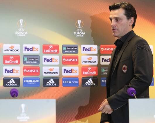 SOCCER - EL, Austria vs Milano, preview VIENNA,AUSTRIA,13.SEP.17 - SOCCER - UEFA Europa League, group stage, FK Austria Wien VS AC Milano, preview, press conference PK Pressekonferenz Milano. Image shows head coach Vincenzo Montella (AC Milan). GEPAxpictures xChristianxOrt