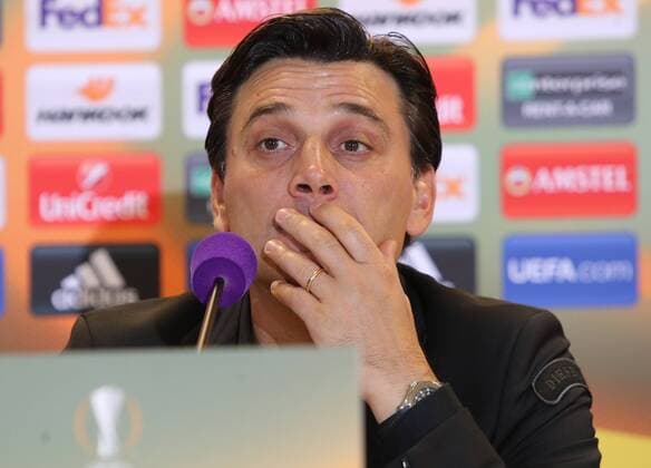 SOCCER - EL, Austria vs Milano, preview VIENNA,AUSTRIA,13.SEP.17 - SOCCER - UEFA Europa League, group stage, FK Austria Wien VS AC Milano, preview, press conference PK Pressekonferenz Milano. Image shows head coach Vincenzo Montella (AC Milan). GEPAxpictures xChristianxOrt