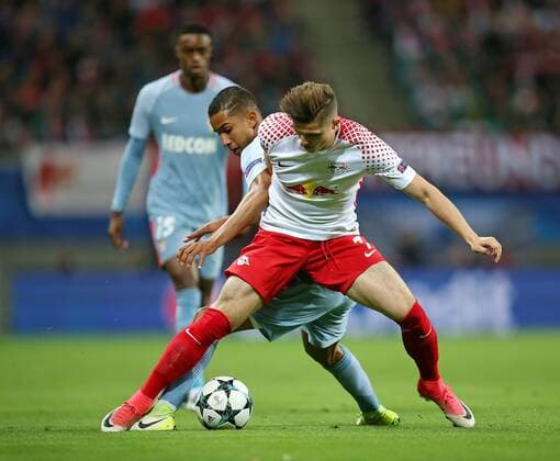 13 09 2017 Football UEFA Champions League 2017 2018 Group stage 1 Matchday RB Leipzig AS Monaco in the Red Bull Arena Leipzig v l Jorge AS Monaco against Marcel Sabitzer RB Leipzig