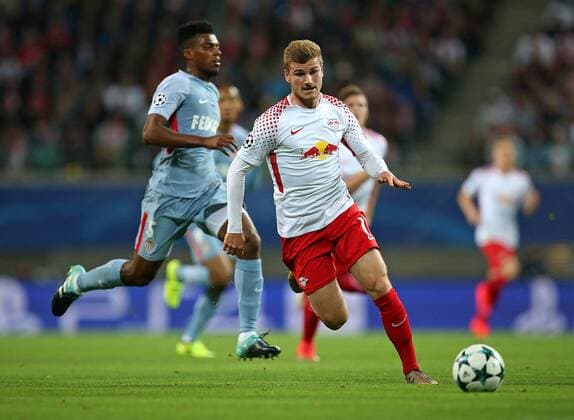 13 09 2017 Football UEFA Champions League 2017 2018 Group stage 1 Matchday RB Leipzig AS Monaco in the Red Bull Arena Leipzig v l Jemerson AS Monaco Timo Werner RB Leipzig