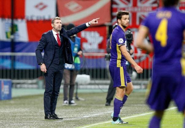 SOCCER - CL, Maribor vs Spartak MARIBOR,SLOVENIA,13.SEP.17 - UEFA Champions League, group stage, NK Maribor vs FK Spartak Moscow. Image shows head coach Massimo Carrera (Spartak). GEPAxpictures xDavidxRodriguez