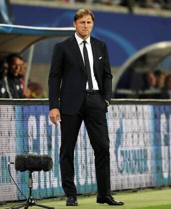 RB Leipzig Monaco Football Champions League Leipzig 13 09 2017 Red Bull Arena Football UEFA Champions League Group G 1 Matchday RB Leipzig vs AS Monaco in Picture team manager Ralph Hasenhüttl Hasenhuettl RB Leipzig