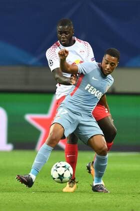 Football men Season 2017 2018 Champions League Group G 1 Matchday RB Leipzig AS Monaco Dayot Upamecano No 5 RB Leipzig Youri Tielemans No 17 AS Monaco 13 09 2017 Copyright: xMatthiasxKochx