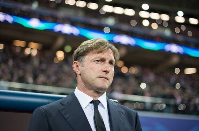 Head coach Ralph Hasenhuettl l Football International UEFA Champions League Season 2017 2018 Group game RB Leipzig AS Monaco FC in Leipzig Germany at 13 09 2017