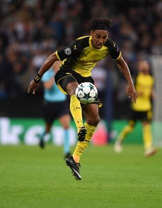 Tottenham Hotspur v Borussia Dortmund UEFA Champions League Borussia Dortmund?s Pierre Emerick Aubameyang during the UEFA Champions League match at Wembley Stadium, London Content Not Available For UK Newspapers Copyright: xDanielxHamburyx FIL-10659-0016