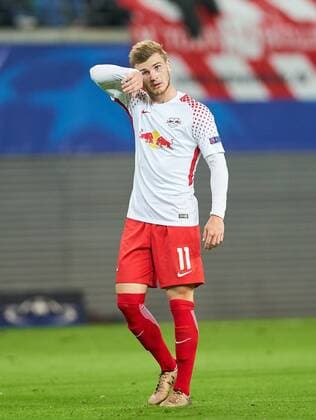 Timo Werner RB Leipzig 11 Emotions DISAPPOINTED Disappointment Frustration frustrated Mourning sad desperate Desperation RB Leipzig AS Monaco Group stage Leg Football UEFA Champions League Leipzig 13 09 2017 CL Season 2017 2018