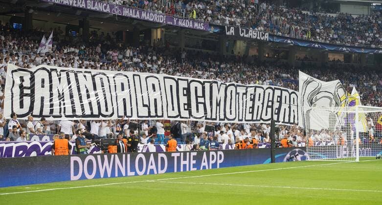 Real Madrid s supporters during UEFA Champions League match between Real Madrid and Apoel at Santiago Bernabeu Stadium in Madrid, Spain September 13, 2017.  (20170913004)