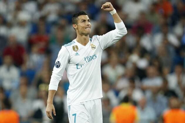 Fußball, CL, Real Madrid - Apoel Nikosia Cristiano Ronaldo of Real Madrid during the UEFA Champions League group H match between Real Madrid and APOEL FC on September 13, 2017 at the Santiago Bernabeu stadium in Madrid, Spain. UEFA Champions League 2017 2018 xVIxVIxImagesx xMauricexvanxSteenxIVx 8735680