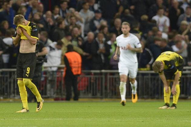 London England 13 09 2017 UEFA Champions League 2017 18 Season Group H Matchday 1 Tottenham Hotspur Borussia Dortmund Andrey Yarmolenko Dortmund left disappointed the 3 1 for Tottenham