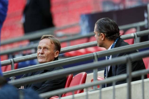 London England 13 09 2017 UEFA Champions League 2017 18 Season 1st Game Day Tottenham Hotspur BV Borussia Dortmund Manager Hans Joachim Watzke Borussia Sporty Leader Michael Zorc Borussia DeFodi048
