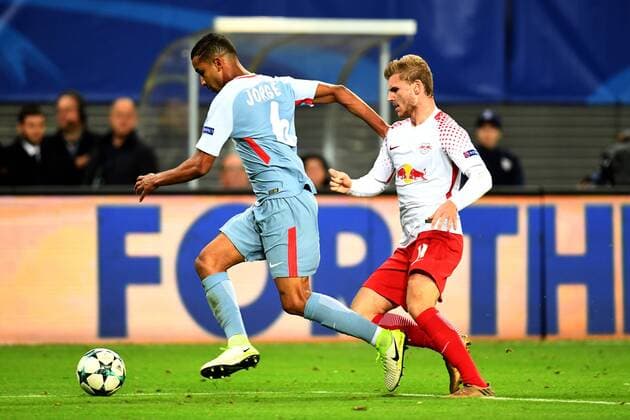 Football men Season 2017 2018 Champions League Group G 1 Matchday RB Leipzig AS Monaco Jorge No 6 AS Monaco Timo Werner No 11 RB Leipzig 13 09 2017 Copyright: xMatthiasxKochx