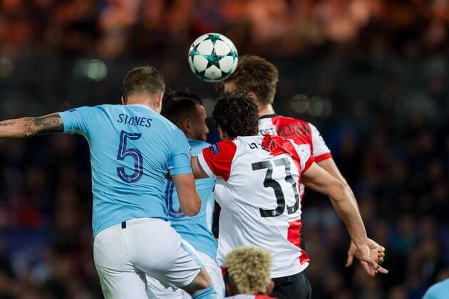 Rotterdam Netherlands 08 03 2017 UEFA Champions League 2017 18 Season Group stage Group F 1 Matchday Feyenoord Rotterdam Manchester City goal to 0 4 through John Stones Mance DeFodi001