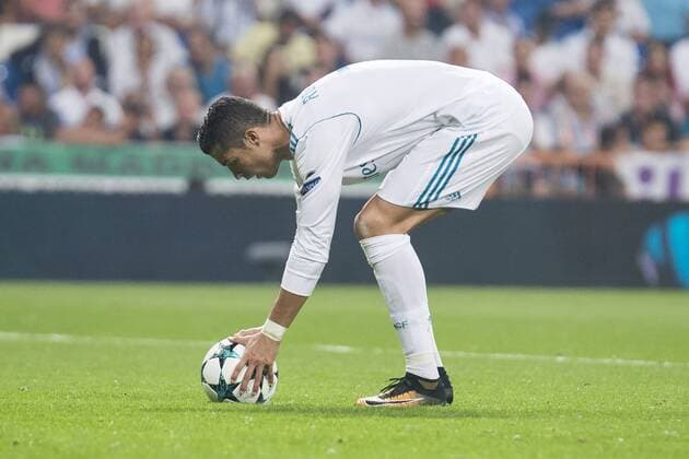 Fußball, CL, Real Madrid - Apoel Nikosia Real Madrid s Cristiano Ronaldo during UEFA Champions League match between Real Madrid and Apoel at Santiago Bernabeu Stadium in Madrid, Spain September 13, 2017.  (20170913025)
