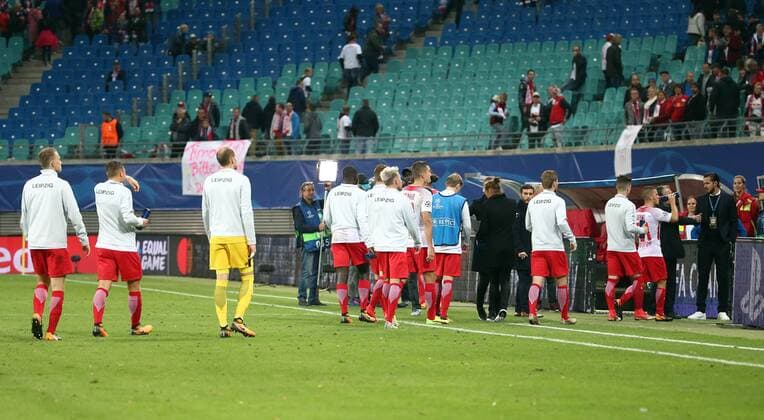 RB Leipzig Monaco Football Champions League Leipzig 13 09 2017 Red Bull Arena Football UEFA Champions League Group G 1 Matchday RB Leipzig vs AS Monaco in Picture RB leaves After Final game disappointed the Lawn