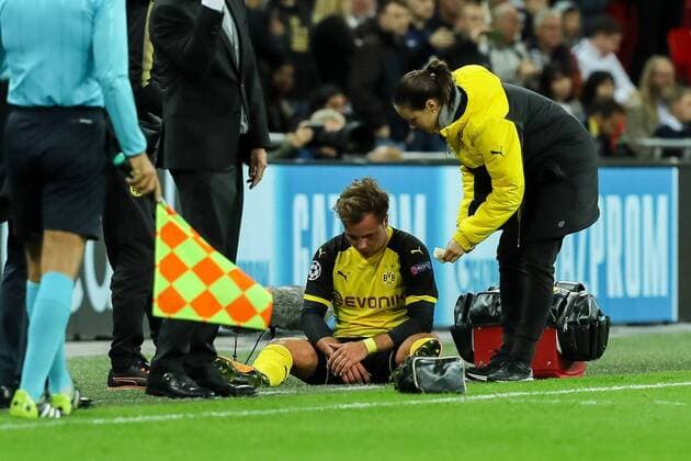 London England 13 09 2017 UEFA Champions League 2017 18 Season 1st Game Day Tottenham Hotspur BV Borussia Dortmund Mario Goetze Borussia will treated DeFodi048