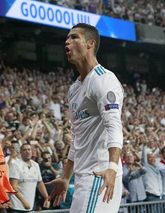 Real Madrid s Cristiano Ronaldo celebrates goal during Champions League Group H match 1. September 13,2017.  (2017091316)