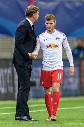 team manager Ralph Hasenhuettl RB Leipzig and Timo Werner RB Leipzig 11 the Champions League Game between RB Leipzig and AS Monaco at 13 09 2017 Leipzig Copyright: xSchueler Eibner-Pressefotox EP_JSE