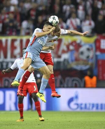 Photo Guido Carillo Monaco against Marcel Halstenberg Football Champions League at Wed 13 09 2017 Group game BRB Leipzig AS Monaco 1 1