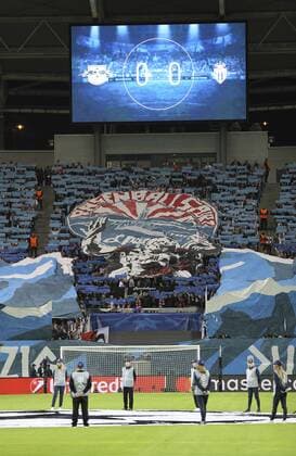 Photo The Leipzig supporters celebrate The Champions League Football Champions League at Wed 13 09 2017 Group game BRB Leipzig AS Monaco 1 1