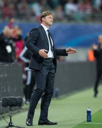 Head coach Ralph Hasenhuettl l Football International UEFA Champions League Season 2017 2018 Group game RB Leipzig AS Monaco FC in Leipzig Germany at 13 09 2017