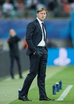 Head coach Ralph Hasenhuettl l Football International UEFA Champions League Season 2017 2018 Group game RB Leipzig AS Monaco FC in Leipzig Germany at 13 09 2017