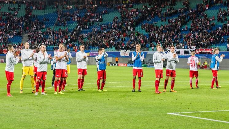 Thanks from RB Leipzig to The supporters Football Men UEFA Champions League RB Leipzig AS Monaco xprx