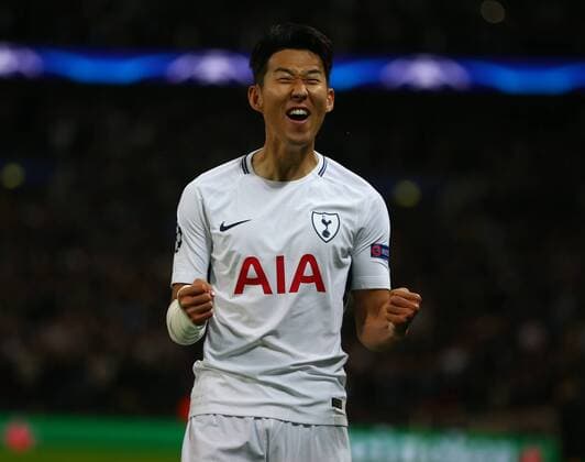 September 13, 2017 - London, United Kingdom - Tottenham Hotspur s Son Heung-Min celebrates his goal .during Champion League Group H match between Tottenham Hotspur against Borussia Dortmund at Wembley stadium, London on 13 Sept 2017. Tottenham Hotspur v Borussia Dortmund - UEFA Champions League  - ZUMAn230 20170913_zaa_n230_234 Copyright: xKieranxGalvinx