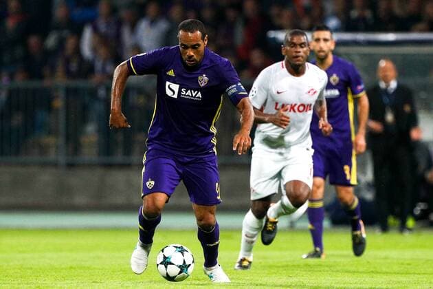 September 13, 2017 - Maribor, Slovenia, Slovenia - Marcos Tavares of NK Maribor challenges during the UEFA Champions League Group E match between NK Maribor and Spartak Moskva at Stadion Ljudski Vrt adio on September 13, 2017 in Maribor, Slovenia. NK Maribor v Spartak Moskva - UEFA Champions League  - ZUMAn230 20170913_zaa_n230_351 Copyright: xDamjanxZibertx