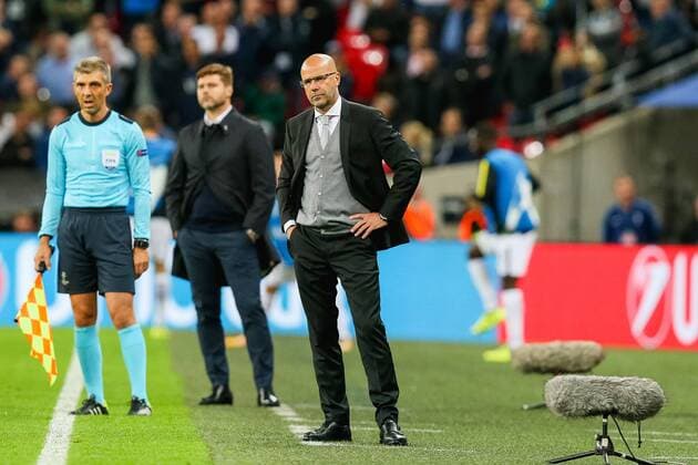 Peter Bosz (Dortmund), SEPTEMBER 13, 2017 - Football Soccer : Borussia Dortmund manager Peter Bosz during the UEFA Champions League Group Stage match between Tottenham Hotspur and Borussia Dortmund at Wembley Stadium in London, England. Noxthirdxpartyxsales  (mdga017198)