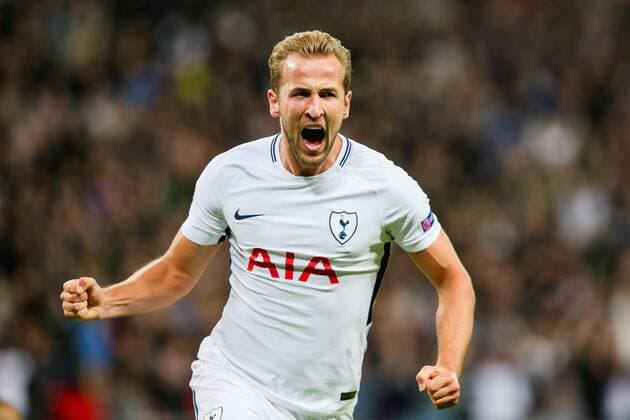 Harry Kane (Tottenham), SEPTEMBER 13, 2017 - Football Soccer : Harry Kane of Tottenham Hotspur celebrates as he scores a goal to make it 2-1 during the UEFA Champions League Group Stage match between Tottenham Hotspur and Borussia Dortmund at Wembley Stadium in London, England. Noxthirdxpartyxsales  (mdga017203)