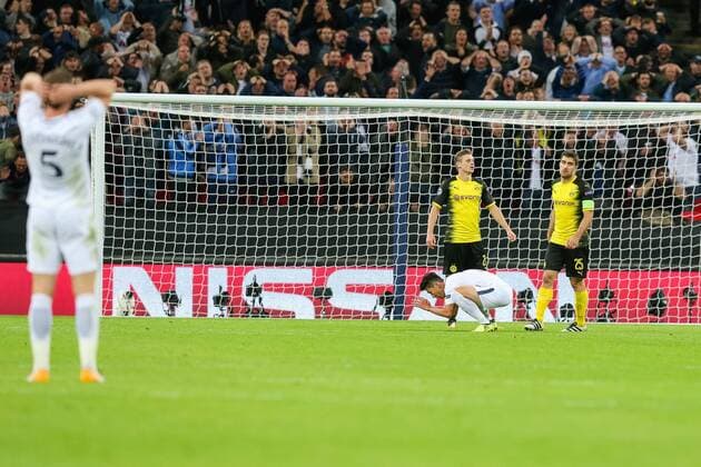Son Heung-Min (Tottenham), SEPTEMBER 13, 2017 - Football Soccer : Son Heung-Min of Tottenham Hotspur reacts after missing a shot during the UEFA Champions League Group Stage match between Tottenham Hotspur and Borussia Dortmund at Wembley Stadium in London, England. Noxthirdxpartyxsales  (mdga017212)