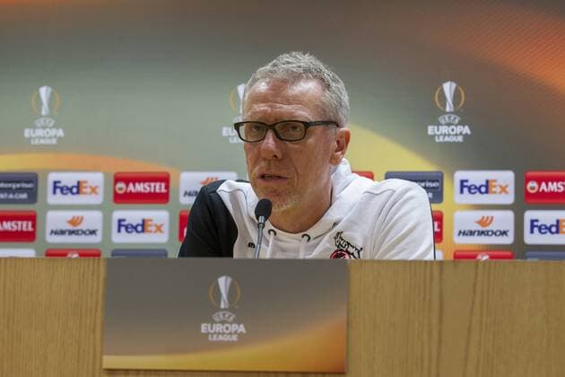 1 FC Cologne European Cup Europe League Press conference London England date 13 09 2017 team manager Peter Stöger 1 FC Cologne