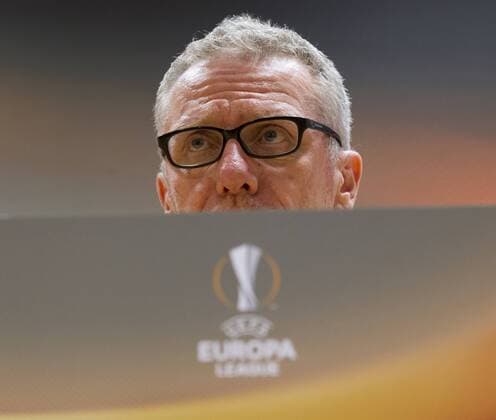 1 FC Cologne European Cup Europe League Press conference London England date 13 09 2017 team manager Peter Stöger 1 FC Cologne