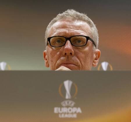 1 FC Cologne European Cup Europe League Press conference London England date 13 09 2017 team manager Peter Stöger 1 FC Cologne