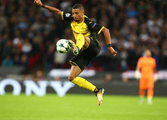 September 13, 2017 - London, England, United Kingdom - Jeremy Toljan of Borussia Dortmund.during Champion League Group H match between Tottenham Hotspur against Borussia Dortmund at Wembley stadium, London, UK on 13 Sepember 2017. Tottenham won the game 3-1. Tottenham Hotspur v Borussia Dortmund - UEFA Champions League  - ZUMAn230 20170913_zaa_n230_453 Copyright: xKieranxGalvinx