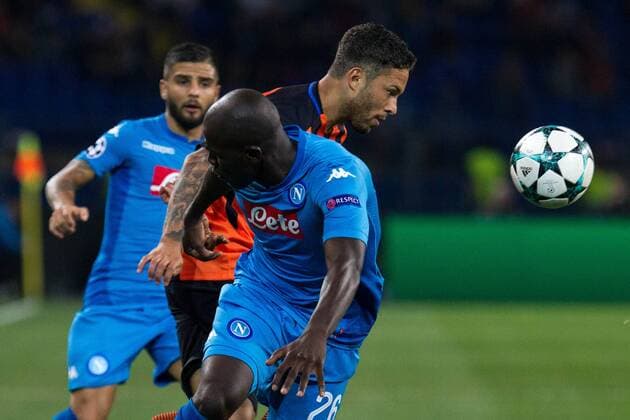 Player Marlos (FC Shakhtar) and player Kalidou Koulibaly (S.S.C. Napoli) Donetsk  Copyright: ChumachenkoxAlexey 508976