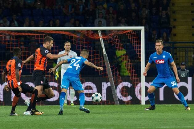 Players Frederico and Ivan Ordets (FC Shakhtar) and players Lorenzo Insigne and Arkadiusz Milik (S.S.C. Napoli) Donetsk  Copyright: ChumachenkoxAlexey 508978