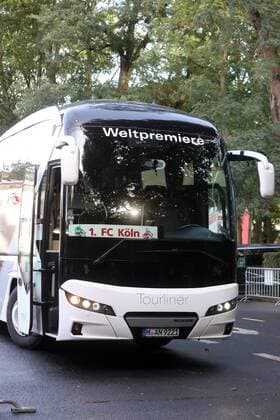 1 FC Cologne Euro League Departure to Game at Arsenal London Bus 13 09 2017