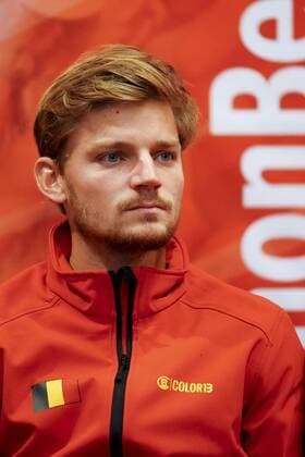 Belgian David Goffin pictured during the draw of the schedule for the Davis Cup World Group semi-final between Belgium and Australia, Thursday 14 September 2017, in Brussels. The Davis Cup game will be played from 15 to 17 September 2017 in Brussels. DIRKxWAEM  x05164406x