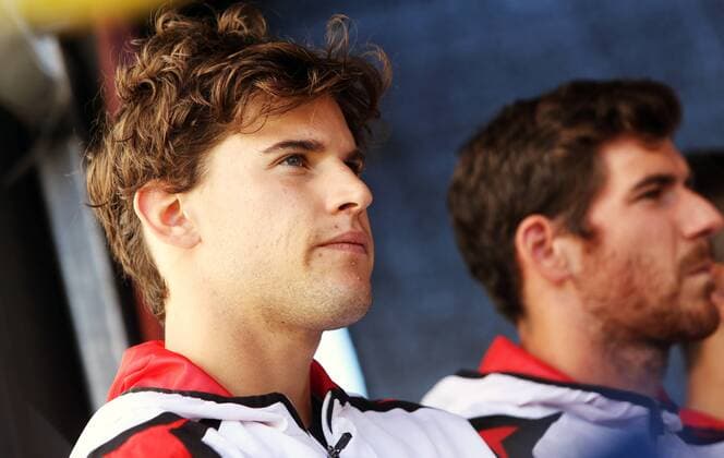 TENNIS - Davis Cup, AUT vs ROU WELS,AUSTRIA,14.SEP.17 - TENNIS - ITF, Davis Cup, Austria vs Romania, draw. Image shows Dominic Thiem (AUT). GEPAxpictures xMatthiasxHauer