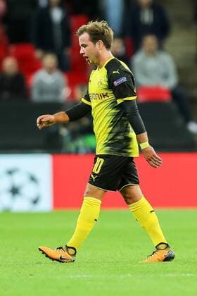 London England 13 09 2017 UEFA Champions League 2017 18 Season 1st Game Day Tottenham Hotspur BV Borussia Dortmund Mario Goetze Borussia look DeFodi048