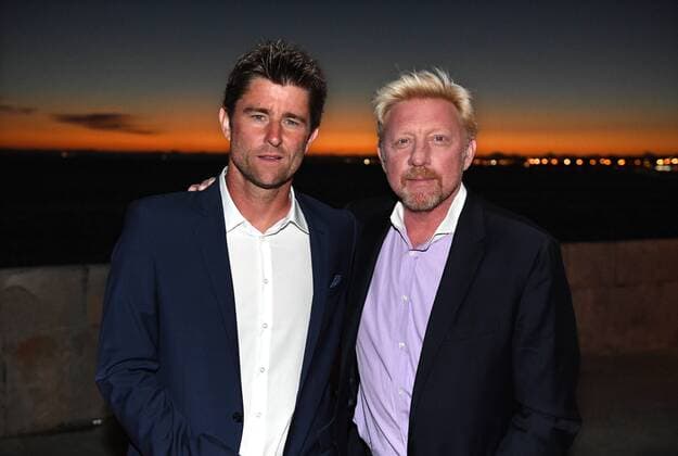2017 Davis Cup Worldgroup Playoffs Portugal Germany Lisbon Portugal German team From left Captain Michael Kohlmann and Boris Becker Head of Men s Tennis DTB